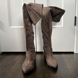WOMENS over the knee suede boots